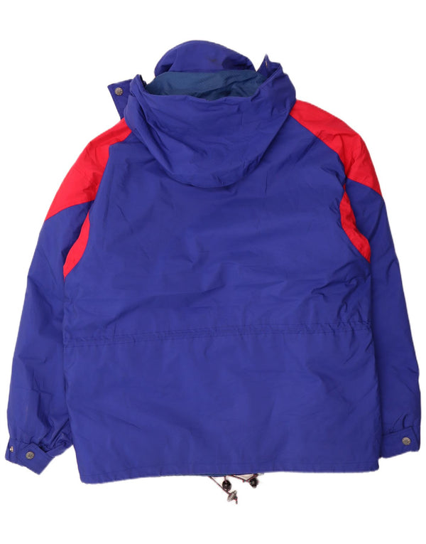 Geo Spirit Veste de ski rembourrée à capuche Gore-Tex pour homme IT 52 XL Bleu Colorblock