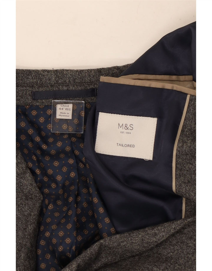 Marks & Spencer Veste blazer à 2 boutons pour homme UK 44 2XL Gris laine
