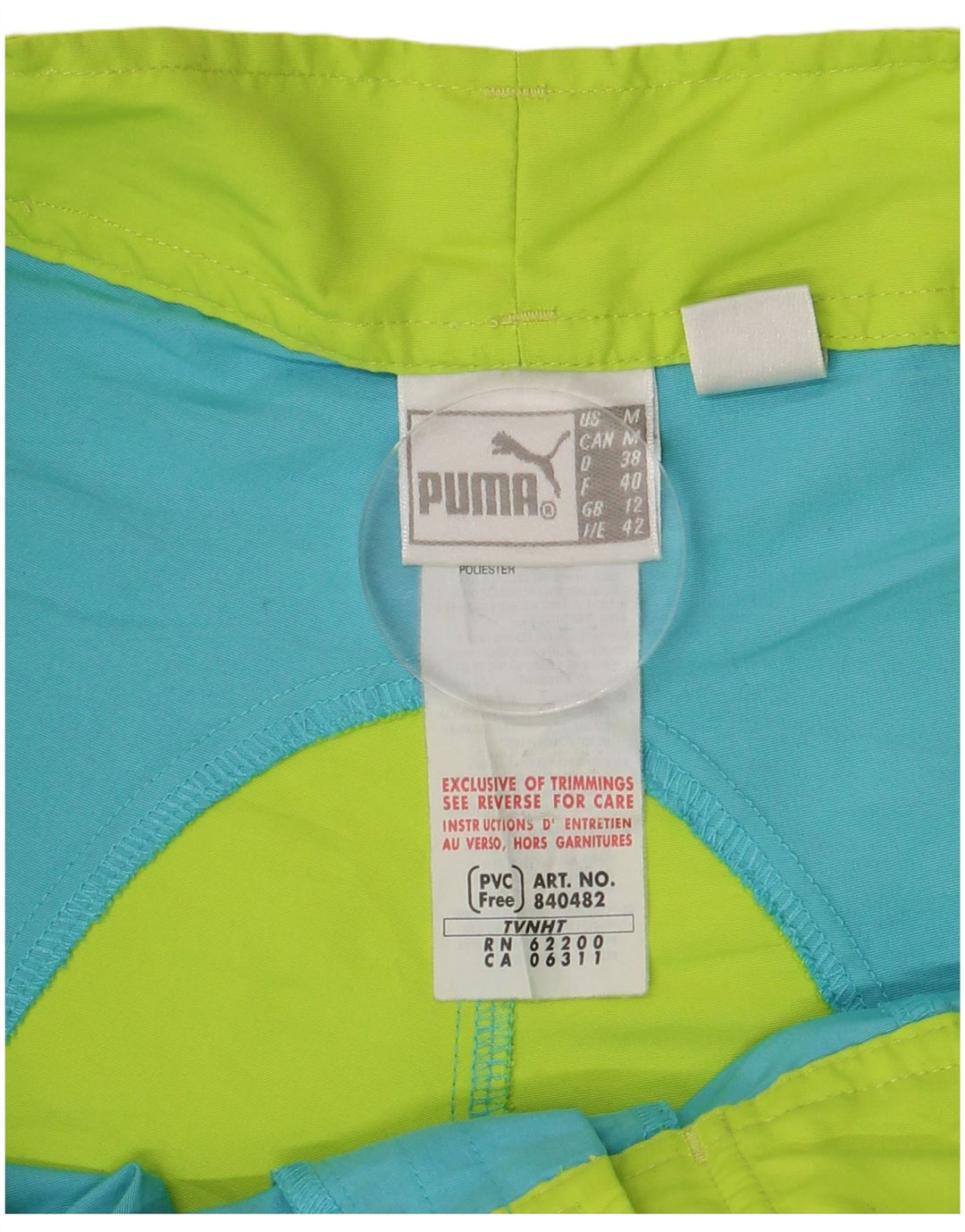 PUMA Short de bain pour femme UK 12 Bleu moyen Polyester colour block