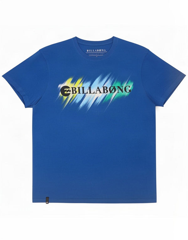 Billabong Mens Slim Fit Graphic T-Shirt Top Small Blue Cotton