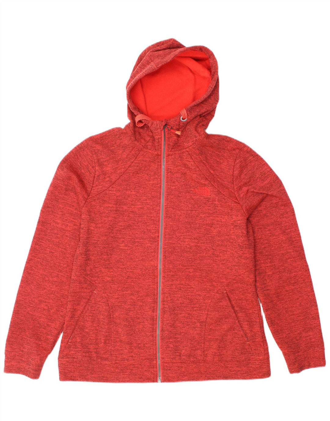 THE NORTH FACE Pull à capuche zippé pour femme UK 16 Large Rouge Polyester