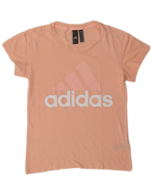 Adidas T-shirt graphique pour femme UK 4/6 XS Rose Coton