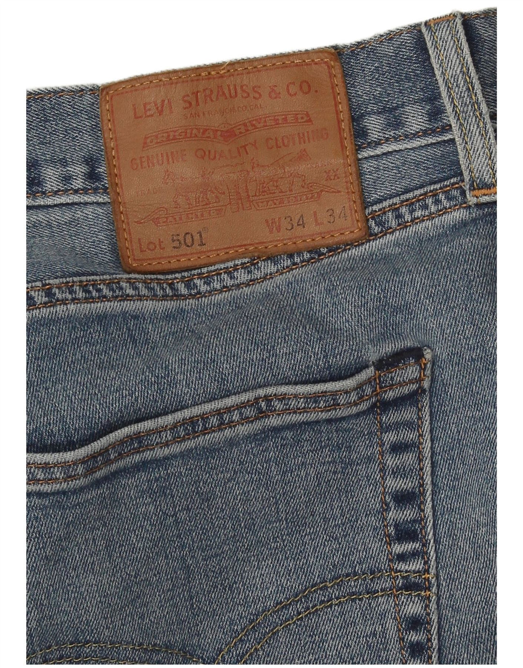 Levi's Jean Droit 501 Homme W34 L34 Bleu