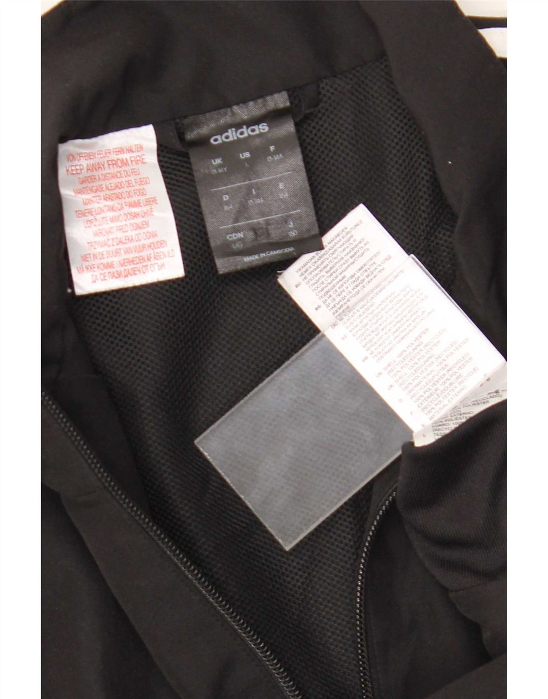 Veste de survêtement Adidas Garçon Climalite 13-14 ans Noir Polyester