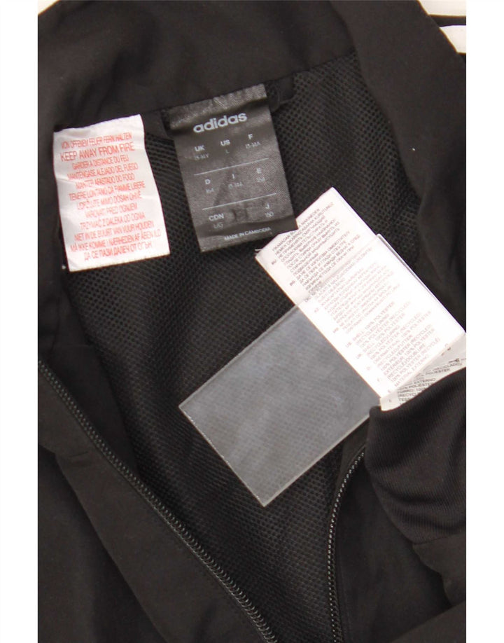 Veste de survêtement Adidas Garçon Climalite 13-14 ans Noir Polyester