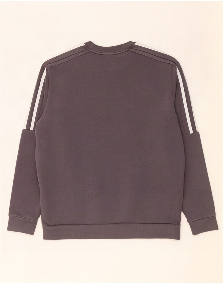 Adidas Sweat-shirt pour homme en coton gris Taille L