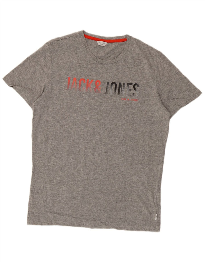 Jack & Jones Tee-Shirt Core Graphic Homme Gris Moyen Coton