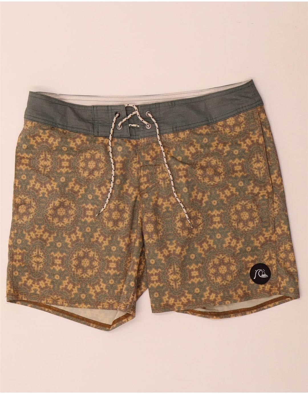 QUIKSILVER Short de Bain Homme Kaki Moyen Géométrique Polyester