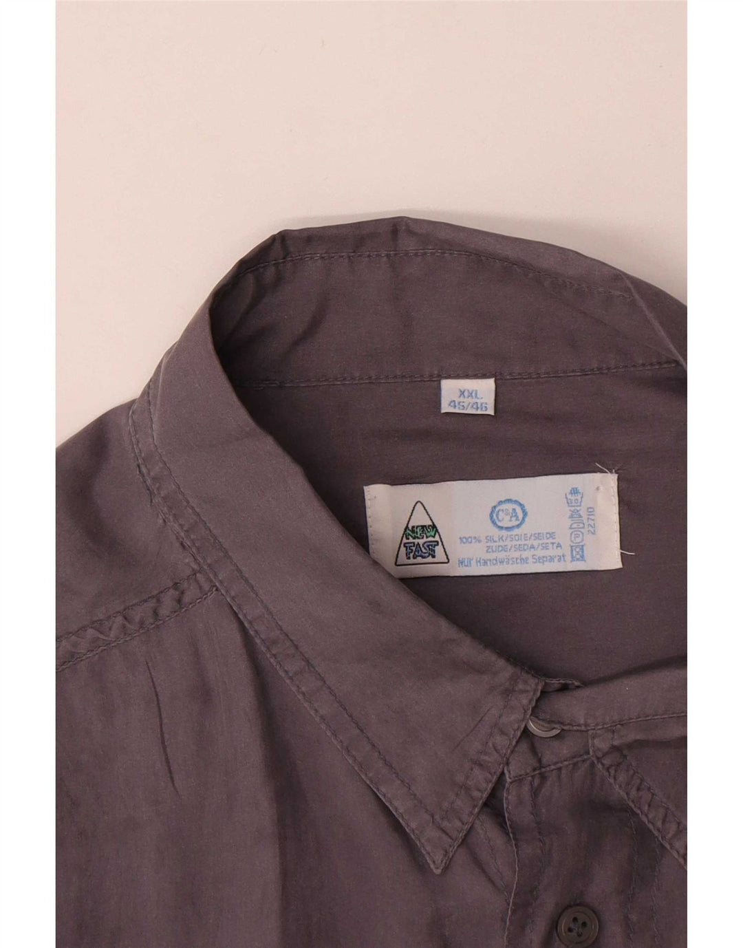 Nouveau Chemise manches courtes homme rapide taille 45/46 2XL gris soie