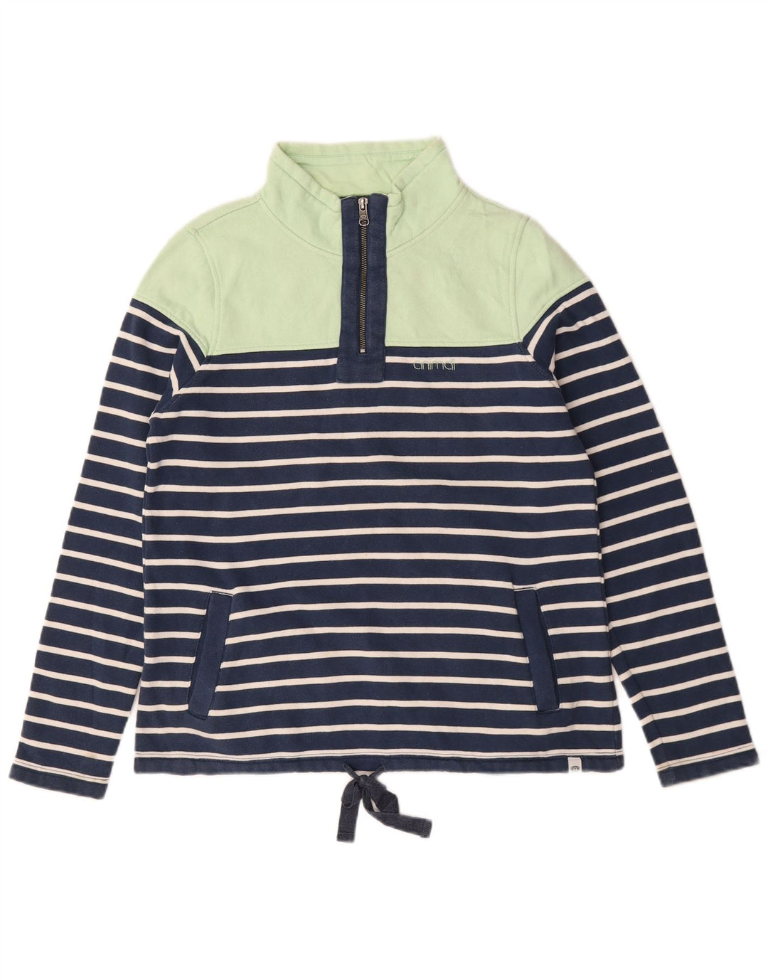 Animal Sweat-shirt surdimensionné pour femme UK 10 Petit bleu marine rayé