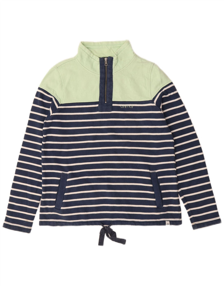 Animal Sweat-shirt surdimensionné pour femme UK 10 Petit bleu marine rayé
