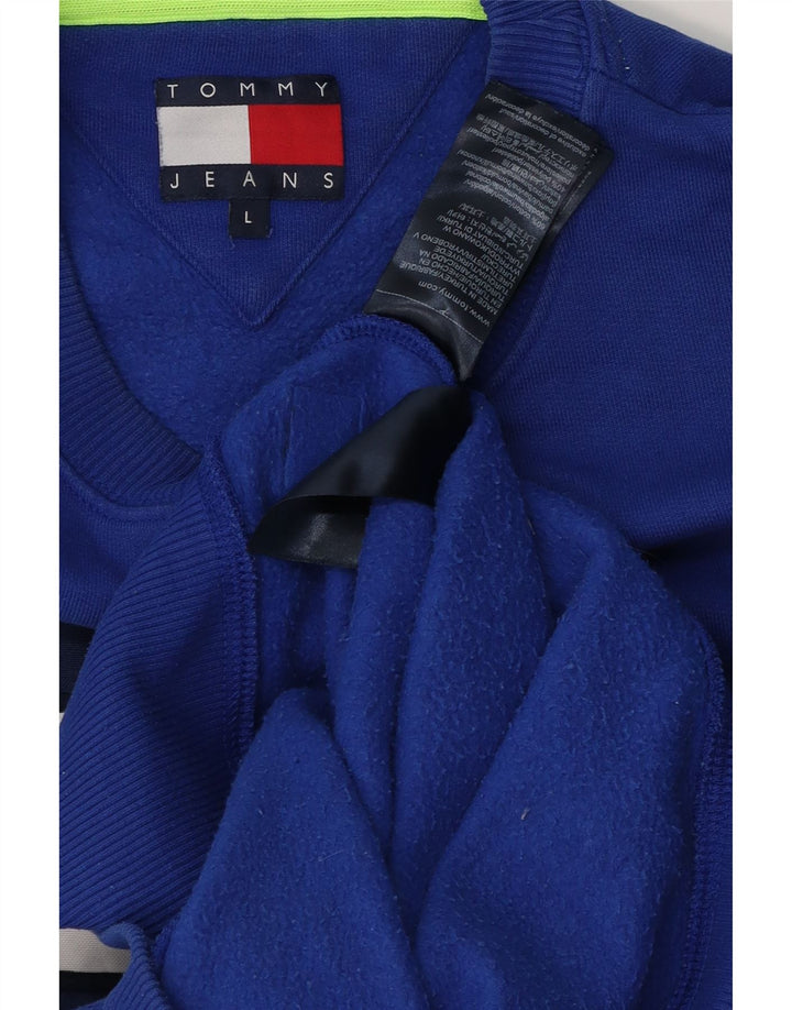 Tommy Hilfiger Sweat-shirt graphique pour homme en coton bleu Taille L