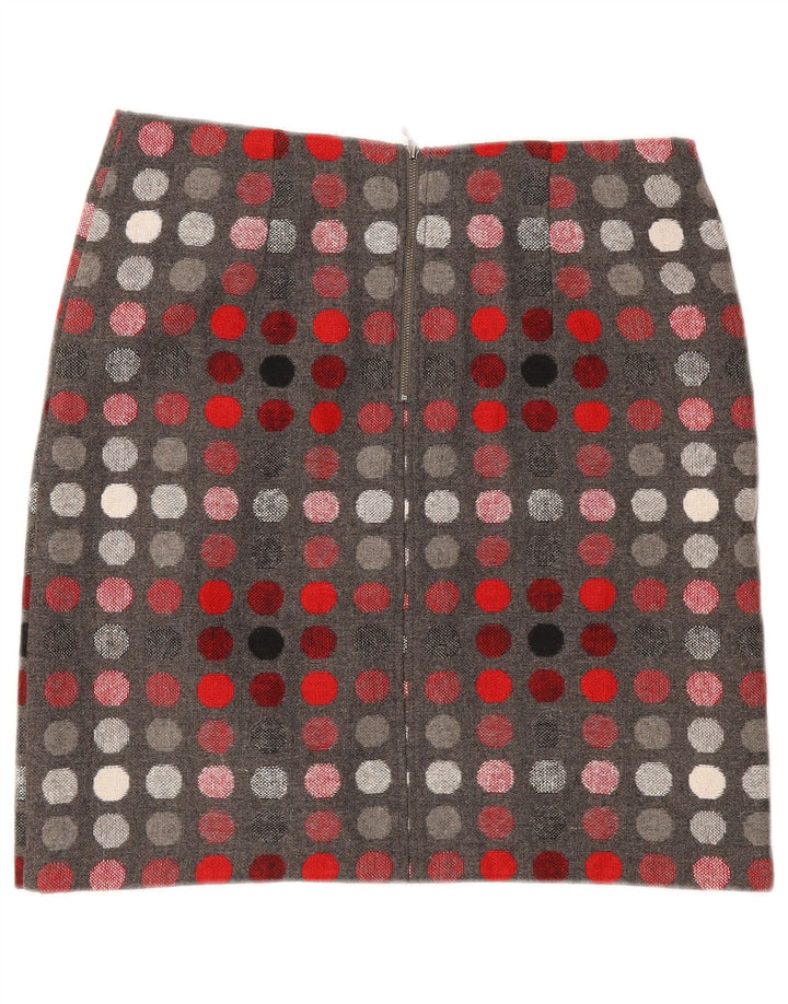 Marks & Spencer Jupe droite pour femme UK 12 Medium W30 Gris à pois