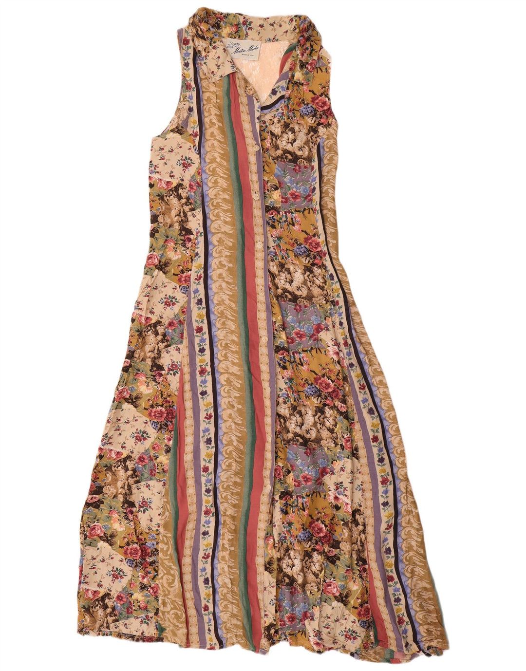 MASTRO MODA Robe chemise pour femme UK 12 Medium Multicolore Floral