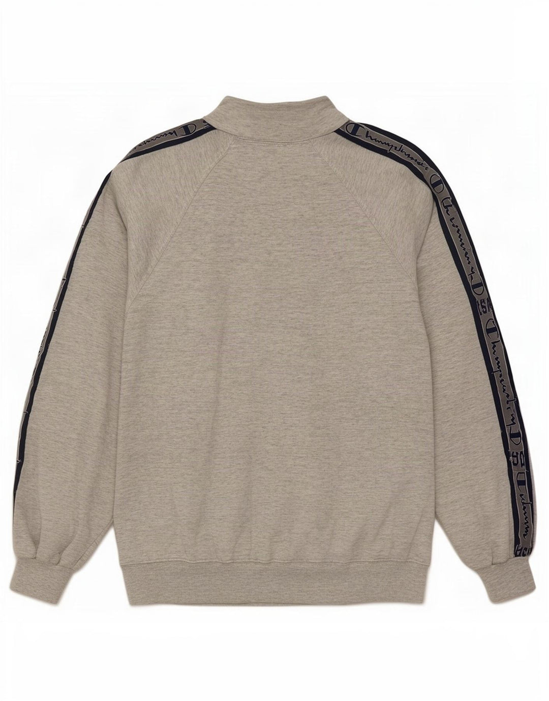 Champion Sweat-Shirt Graphique à Col Zippé Homme Gris Moyen Colorblock