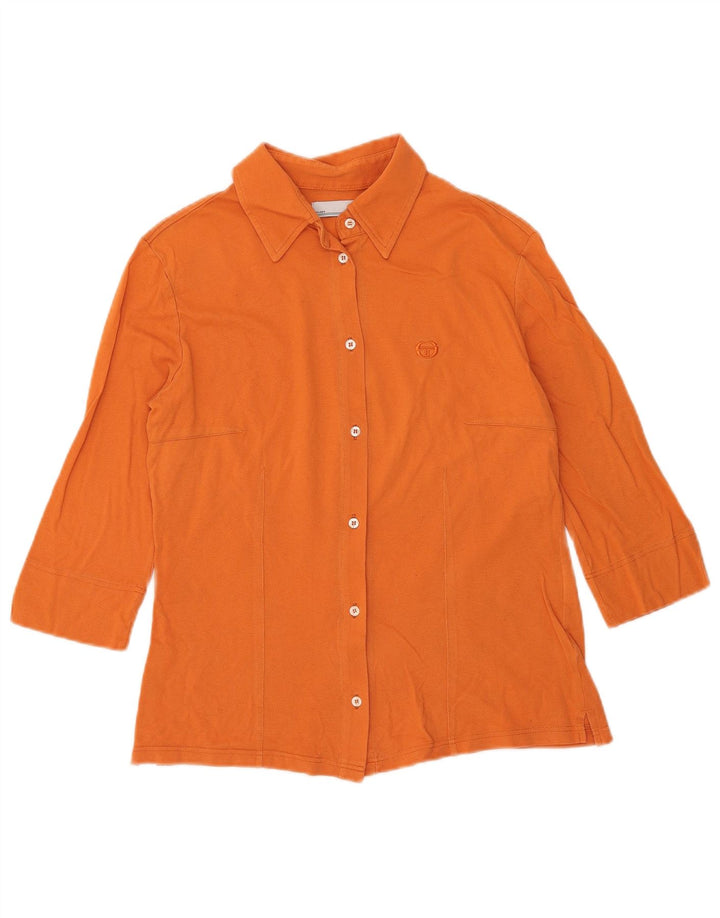 Sergio Tacchini Chemise à manches 3/4 pour femme IT 46 Large Orange