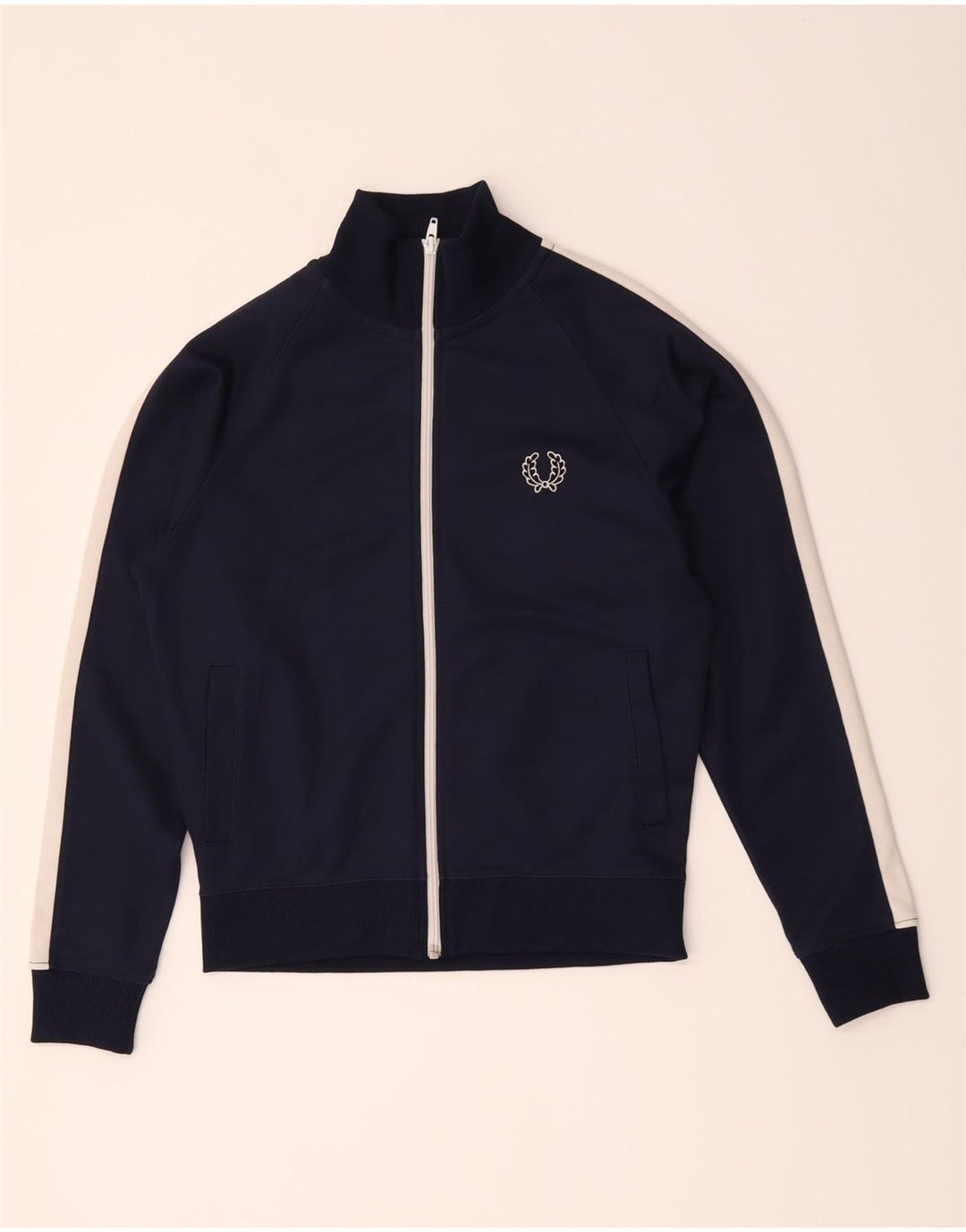 Fred Perry Veste de survêtement pour garçon 11-12 ans Bleu marine moyen