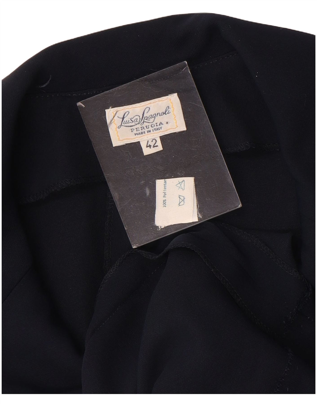 LUISA SPAGNOLI Robe Chemise Croisée Femme IT 42 Bleu Marine Moyen