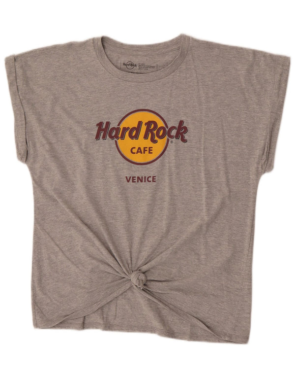 Hard Rock Cafe Womens Venice Graphic T-Shirt Top UK 18 XL Gris Moucheté