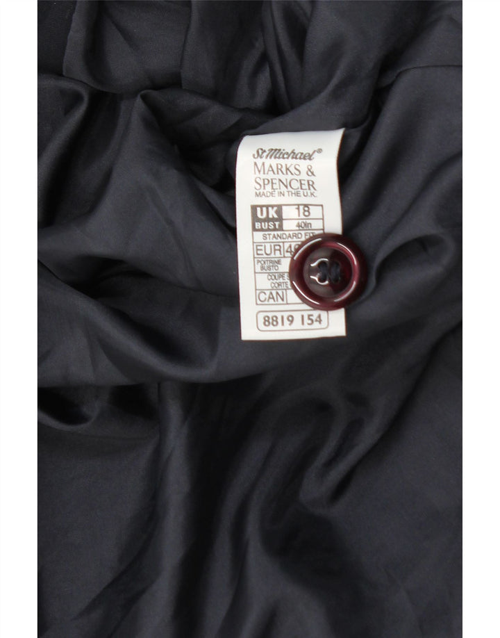 Marks & Spencer Veste blazer à manches courtes pour femme UK 18 XL Bleu marine