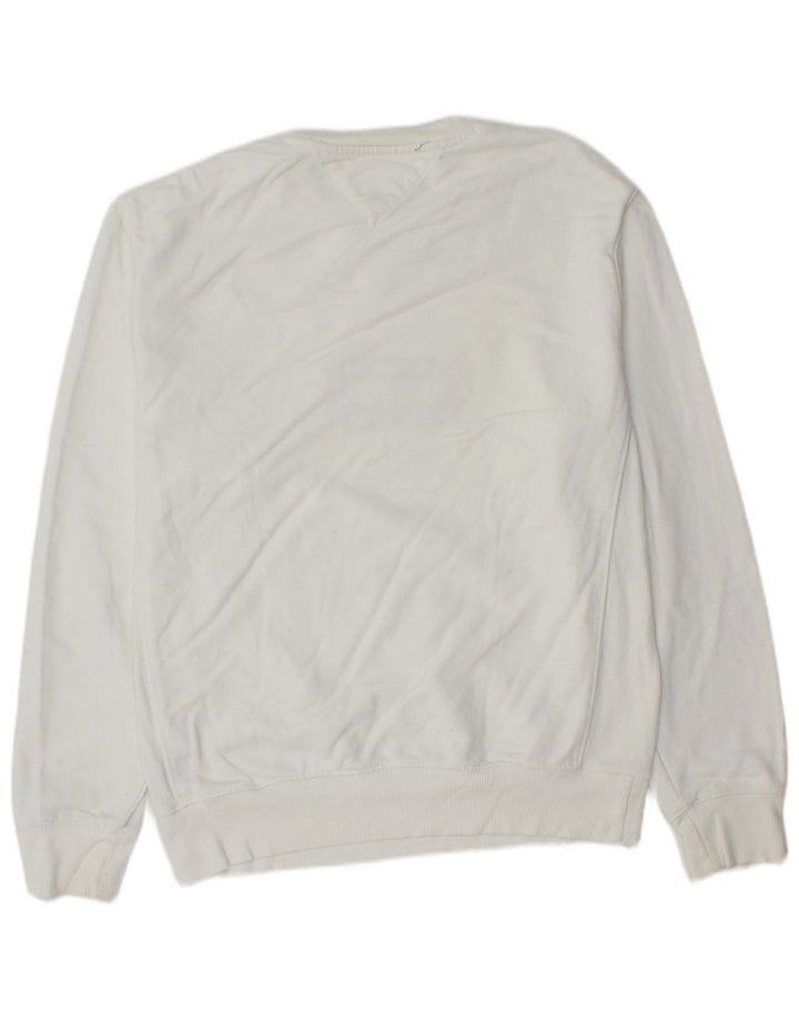 Tommy Hilfiger Sweat-shirt graphique pour homme Petit coton blanc