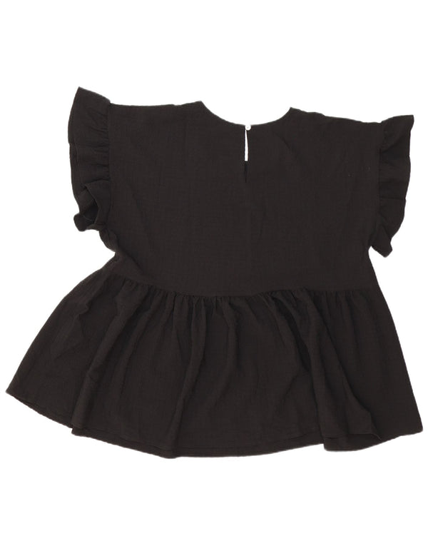 Marks & Spencer Haut chemisier surdimensionné autographe pour femme UK 16 Large Noir