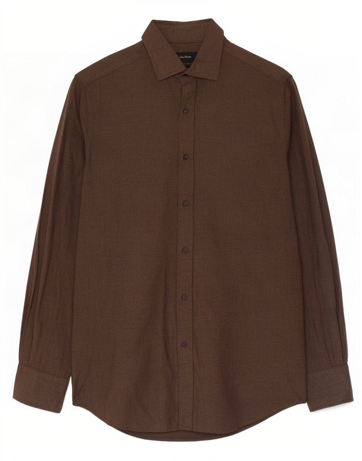 Massimo Dutti Chemise Homme Petit Marron Coton