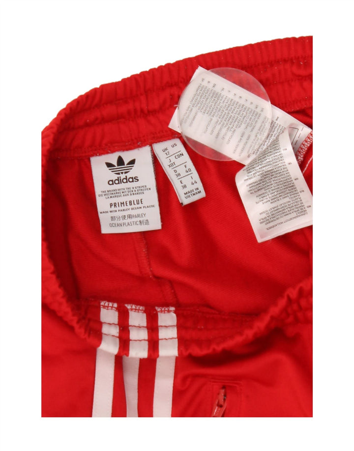 Adidas Pantalon de survêtement pour femme UK 12 Rouge moyen Polyester