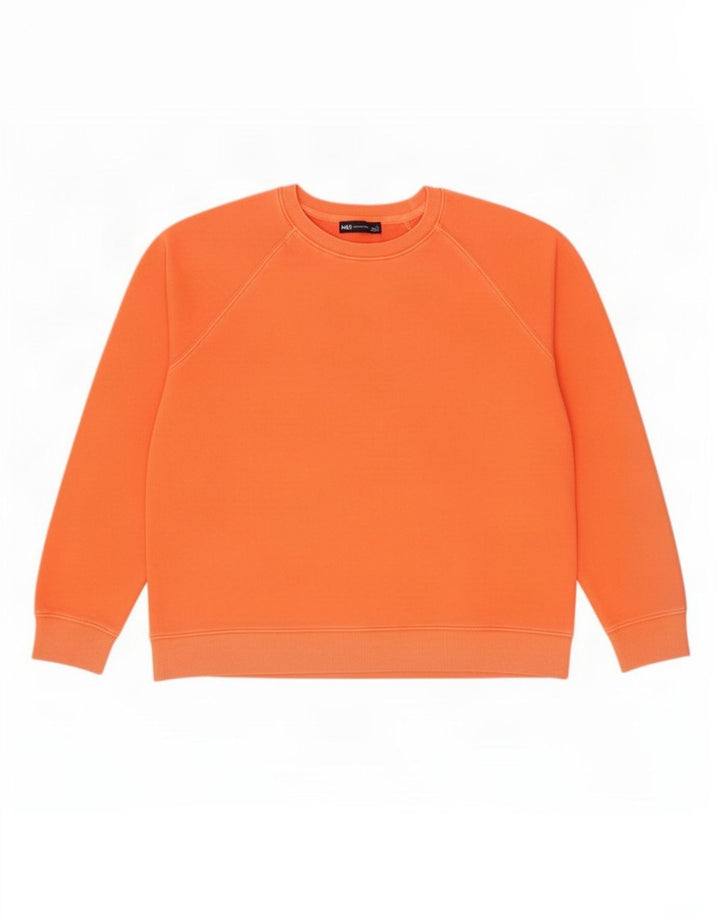 Marks & Spencer Sweat-shirt pour homme en coton orange Taille L