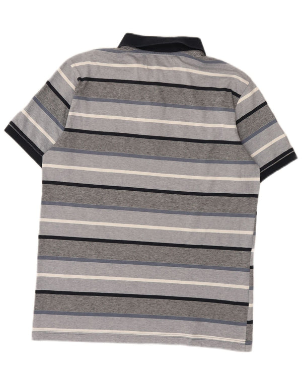 Penguin Polo Homme Gris Moyen Rayé Coton