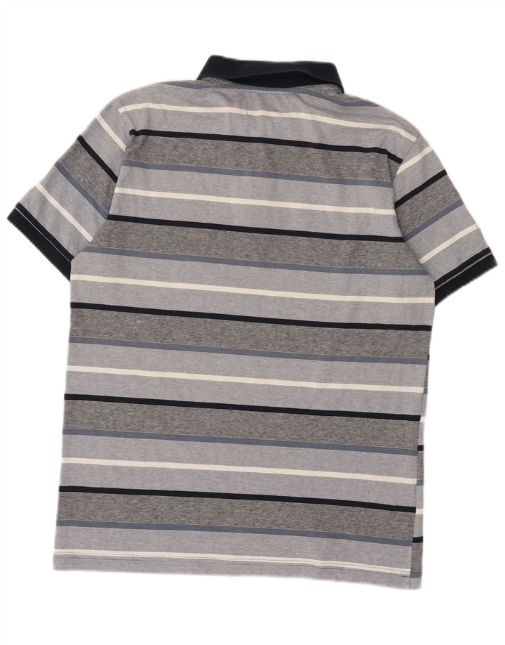 Penguin Polo Homme Gris Moyen Rayé Coton