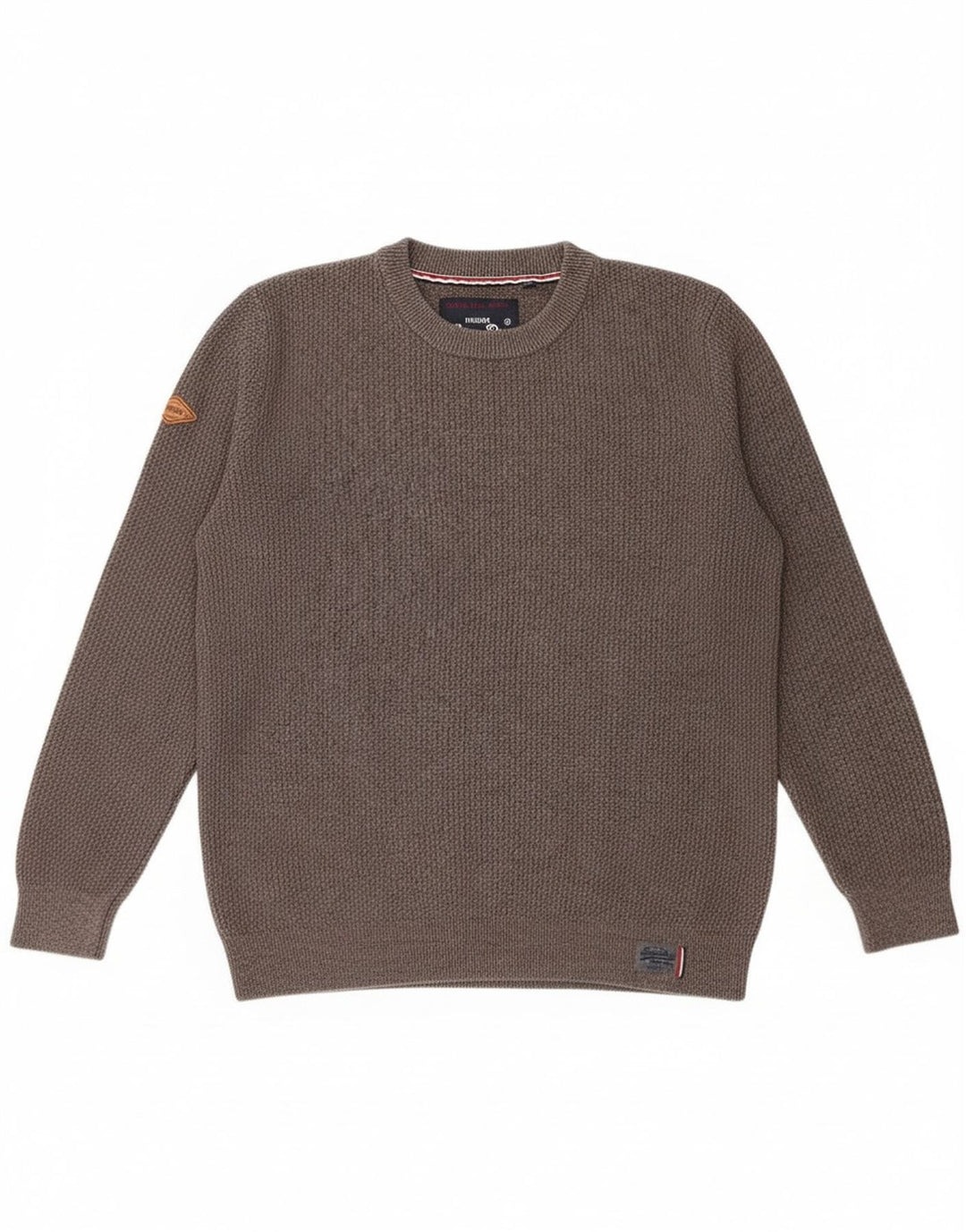 Superdry Pull ras du cou pour homme 2XL Gris Coton