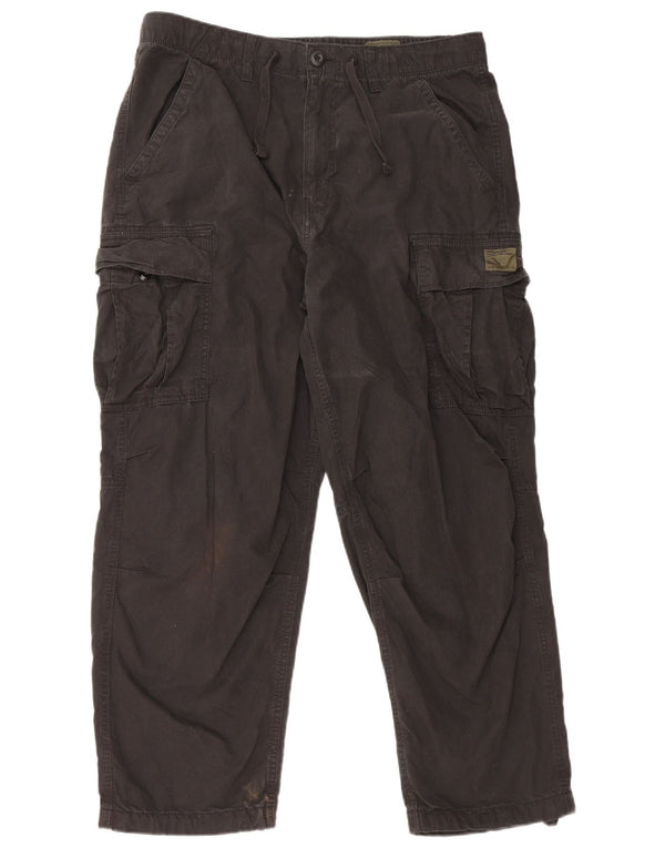 Superdry Pantalon Cargo Droit W34 L27 Homme Noir Coton