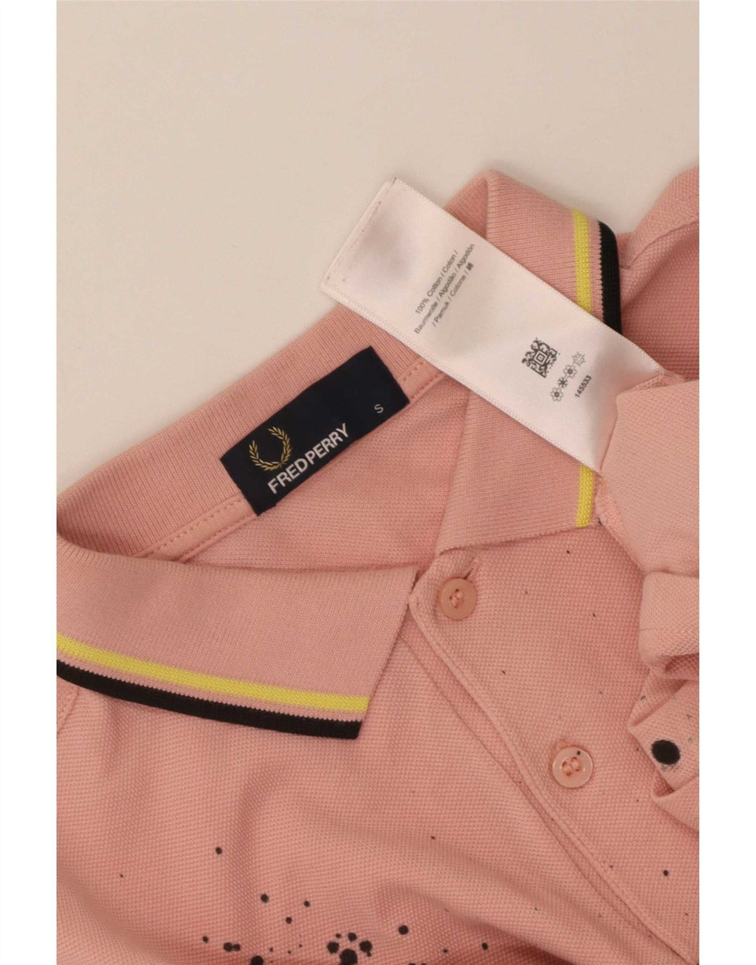 Fred Perry Polo Homme Petit Rose Tie Dye Coton