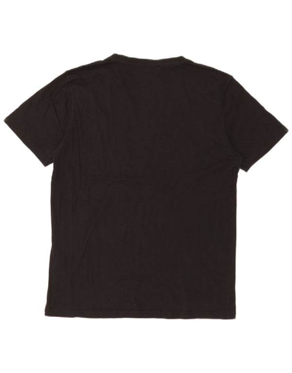Trussardi Jeans Womens Graphic T-Shirt Top UK 14 Large Black Cotton