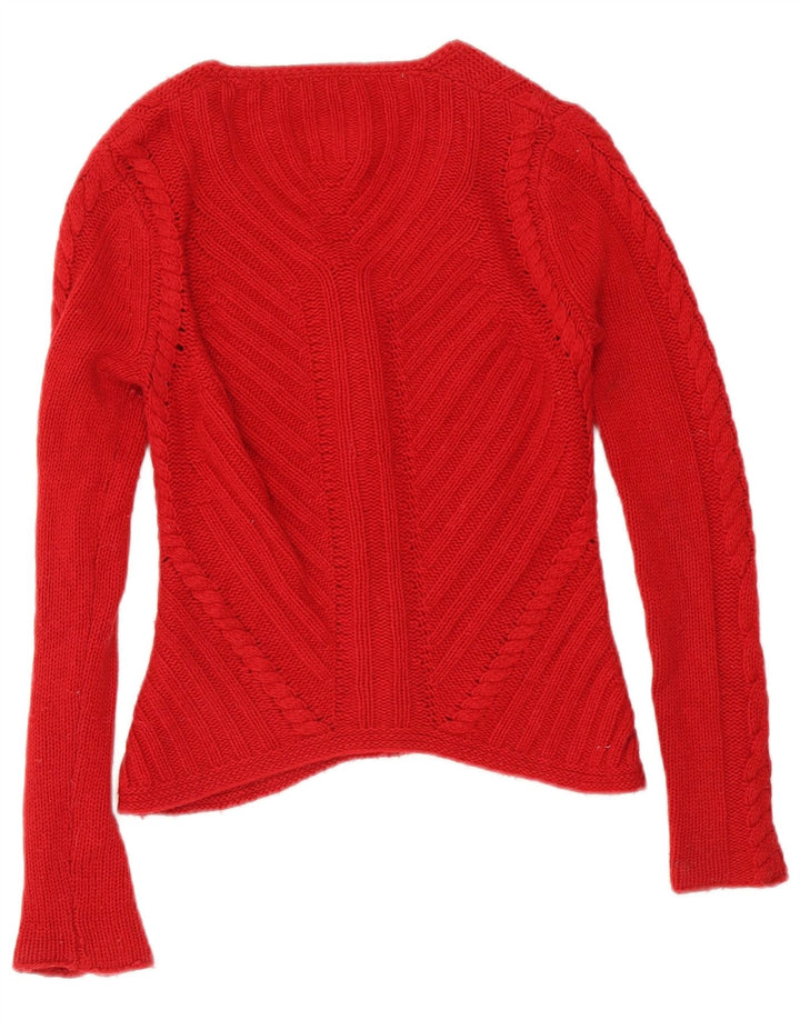 Hobbs Cardigan pour femme en laine d'agneau rouge UK 8 Small