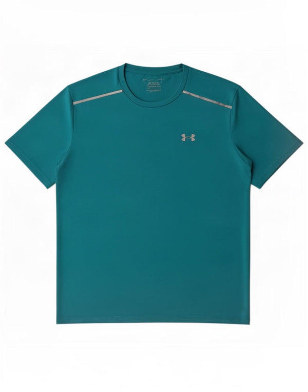 Under Armour T-Shirt Homme Turquoise Moyen Polyester