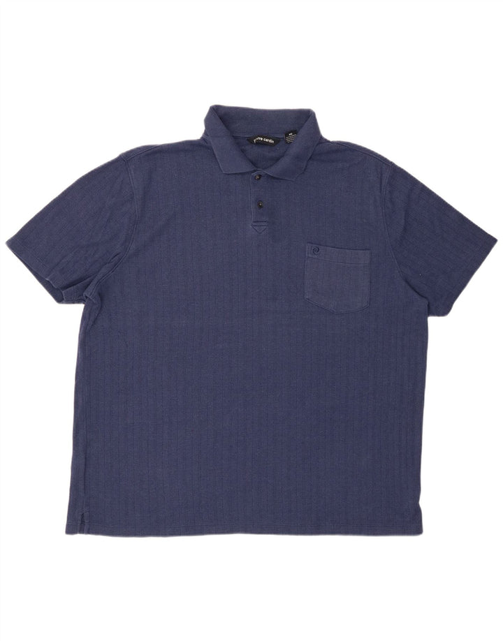 PIERRE CARDIN Polo Homme XL Bleu Marine Coton