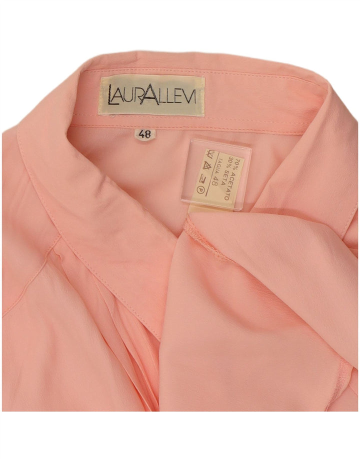 Chemise Femme Vintage Blouse IT 48 XL Acétate Rose