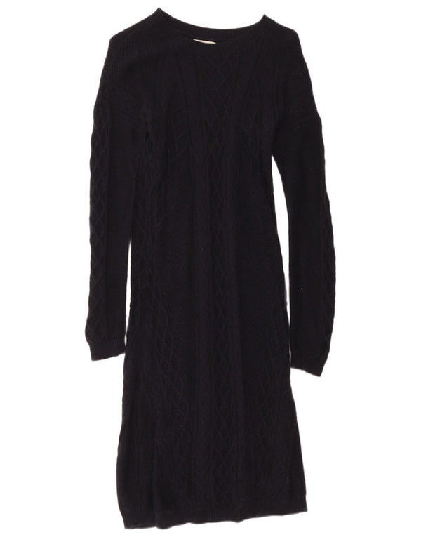 Hobbs Robe pull à manches longues pour femme UK 42 en coton bleu marine moyen