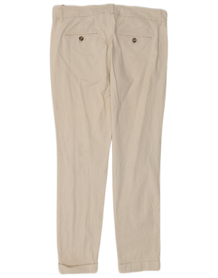 Massimo Dutti Pantalon Chino Femme EU 40 Medium W30 L29 Blanc Cassé