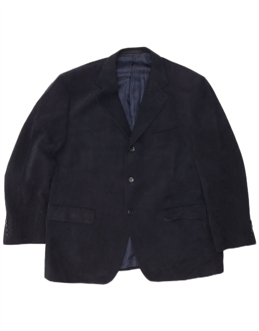 Marks & Spencer Veste blazer à 3 boutons pour homme UK 44 2XL Bleu marine Polyester