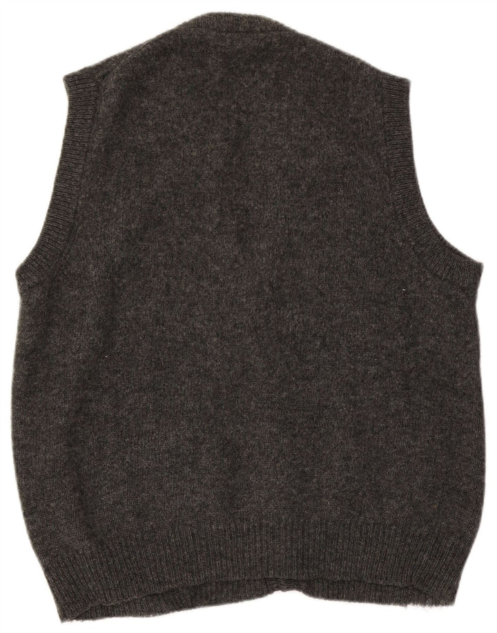 Fila Pull Cardigan Sans Manches Homme Gris Moyen Laine