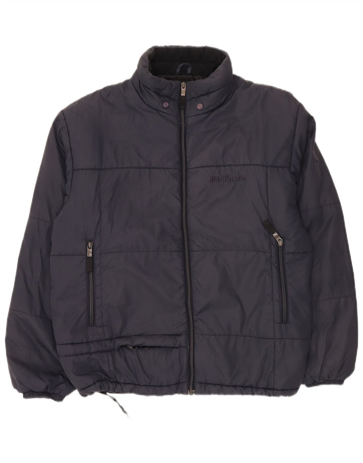 ROHAN Veste matelassée unisexe pour hommes UK 38 Medium Navy Blue Polyamide