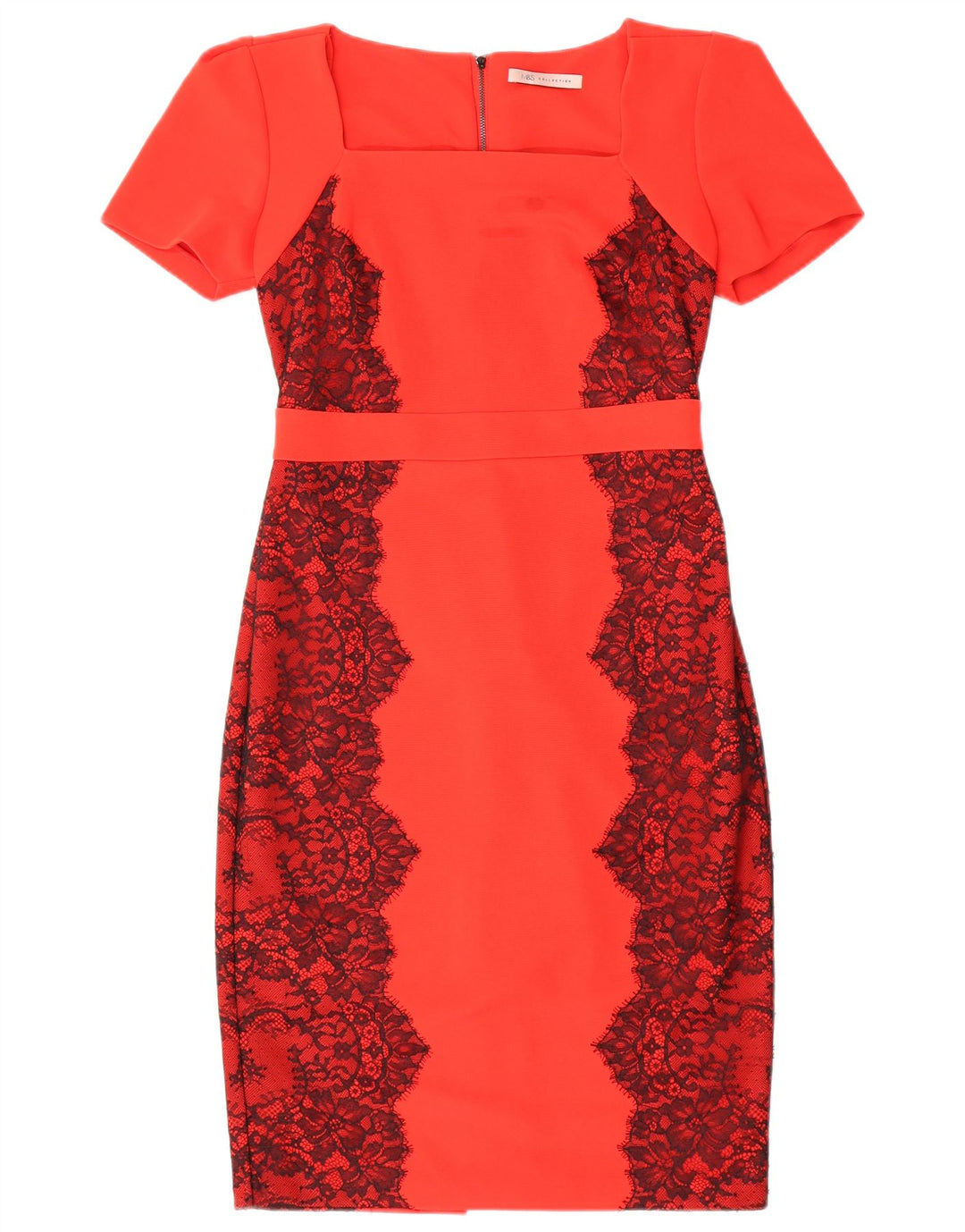 Marks & Spencer Robe fourreau pour femme UK 12 Polyester floral rouge moyen