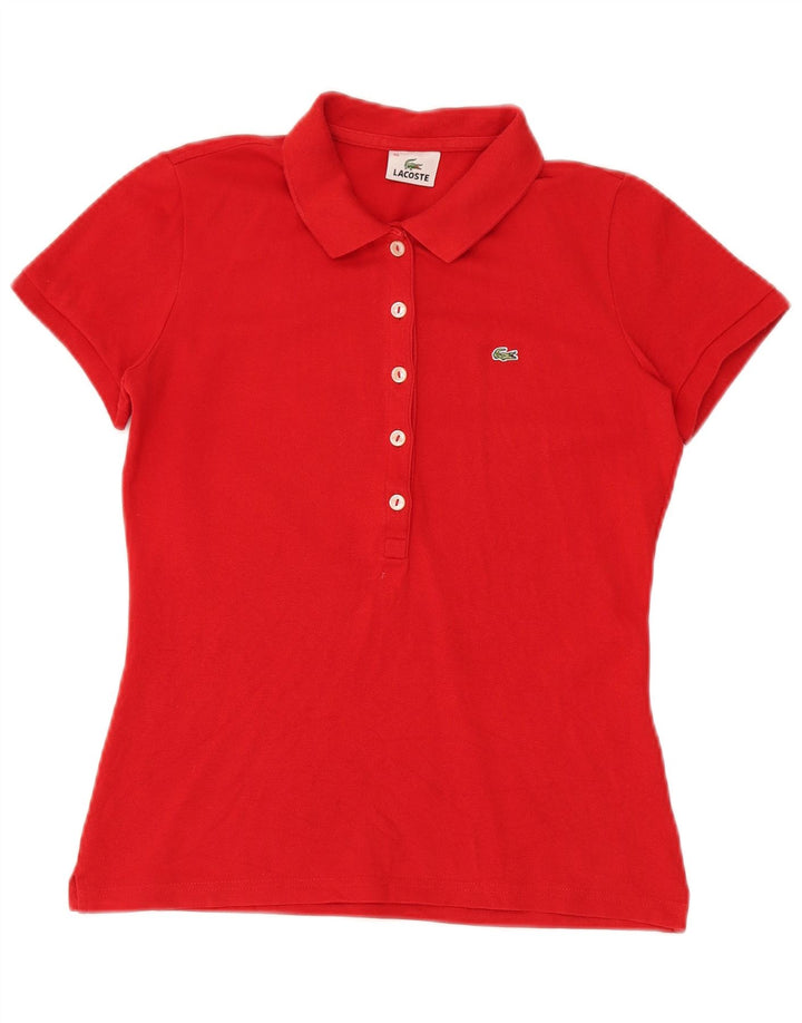 Lacoste Polo Femme Taille 40 Coton Rouge Moyen