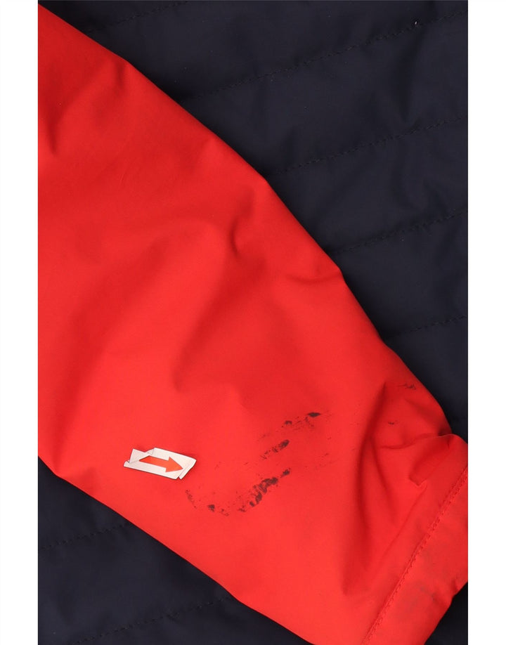 Ellesse Veste matelassée à capuche pour garçon 10-11 ans Rouge Colorblock Polyester