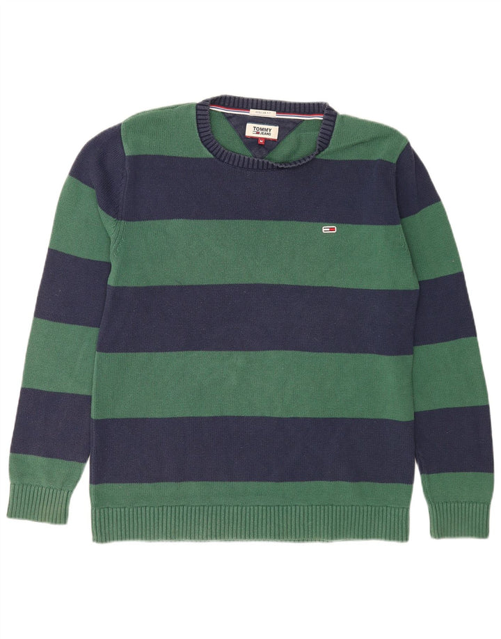 Tommy Hilfiger Pull col rond homme rayé vert moyen