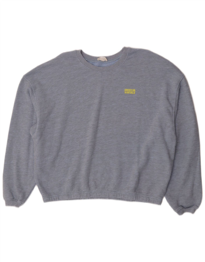 American Vintage Sweat-shirt pour femme UK 16 Grand Bleu Classique