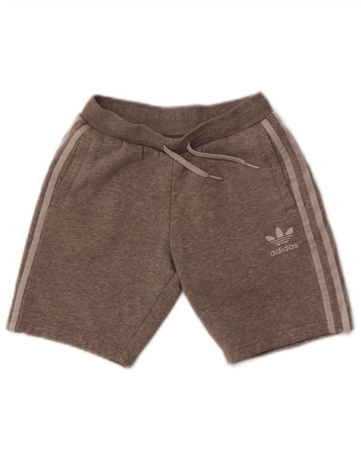 Adidas Short de Sport Garçon 8-9 Ans Gris Coton